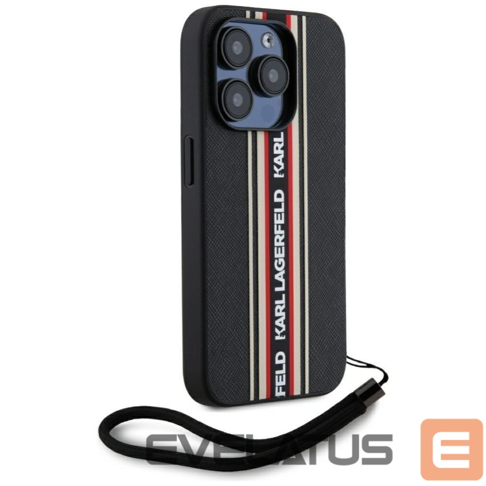 Другие товары Karl Lagerfeld Karl Lagerfeld Saffiano Athleisure Stripes Cord iPhone 15 Pro Case - Red