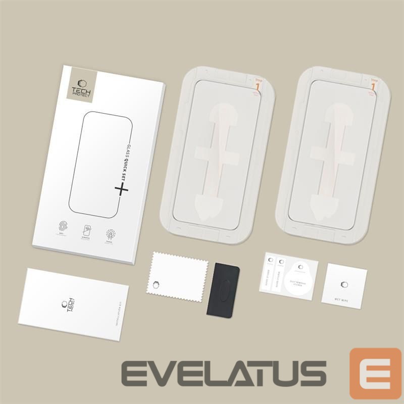 Другие товары Tech-Protect Tech-Protect Quick Set+ Tempered Glass 2-pack for iPhone 15 / 16