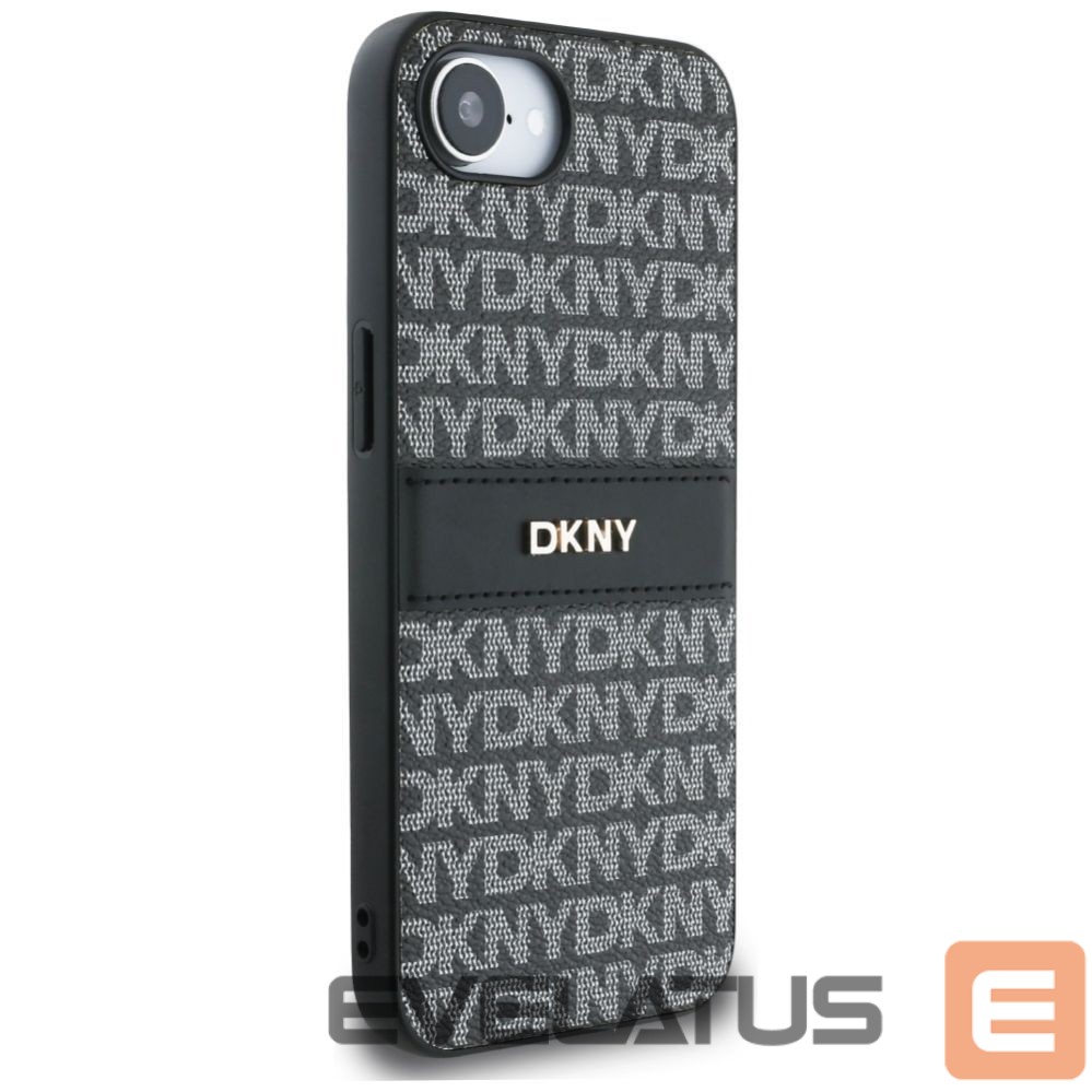 Другие товары DKNY DKNY Repeat Texture Pattern with Tonal Stripe case for iPhone 16e - black