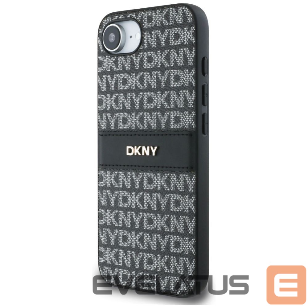 Другие товары DKNY DKNY Repeat Texture Pattern with Tonal Stripe case for iPhone 16e - black