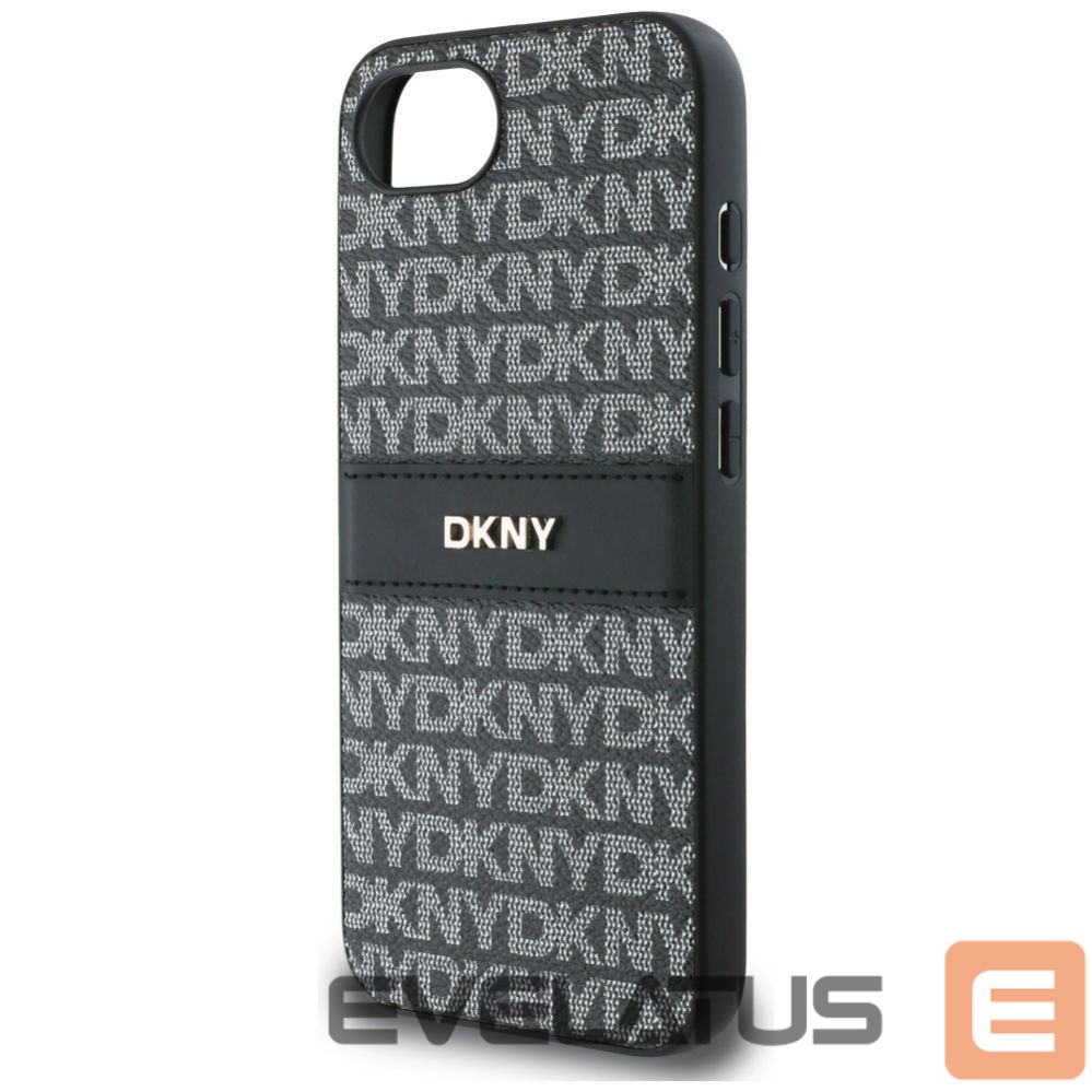 Другие товары DKNY DKNY Repeat Texture Pattern with Tonal Stripe case for iPhone 16e - black