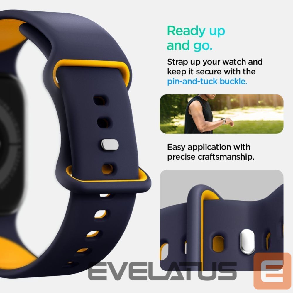 Другие товары Spigen Spigen Nano Pop Strap for Apple Watch 40/41/42 mm - Navy Blue/Orange