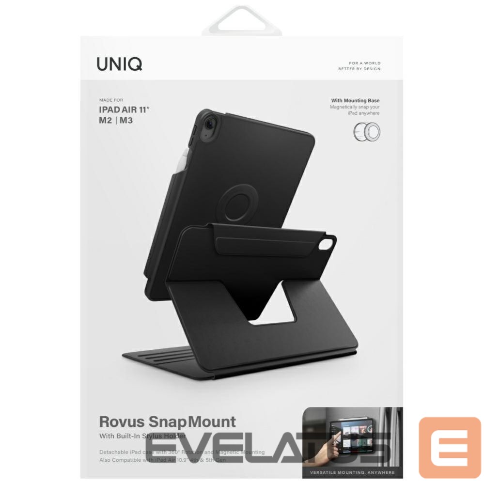 Другие товары UNIQ Uniq Rovus Snapmount Magnetic 360 Rotating Detachable Case for iPad Air 11" 2024 / 2025 / iPad Air 10.9" 2020 / 2022 - black
