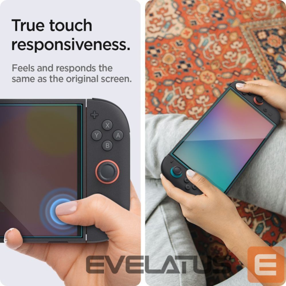 Другие товары Spigen Spigen Glas.Tr ”EZ FIT” Tempered Glass 2-pack for Nintendo Switch 2 - Transparent