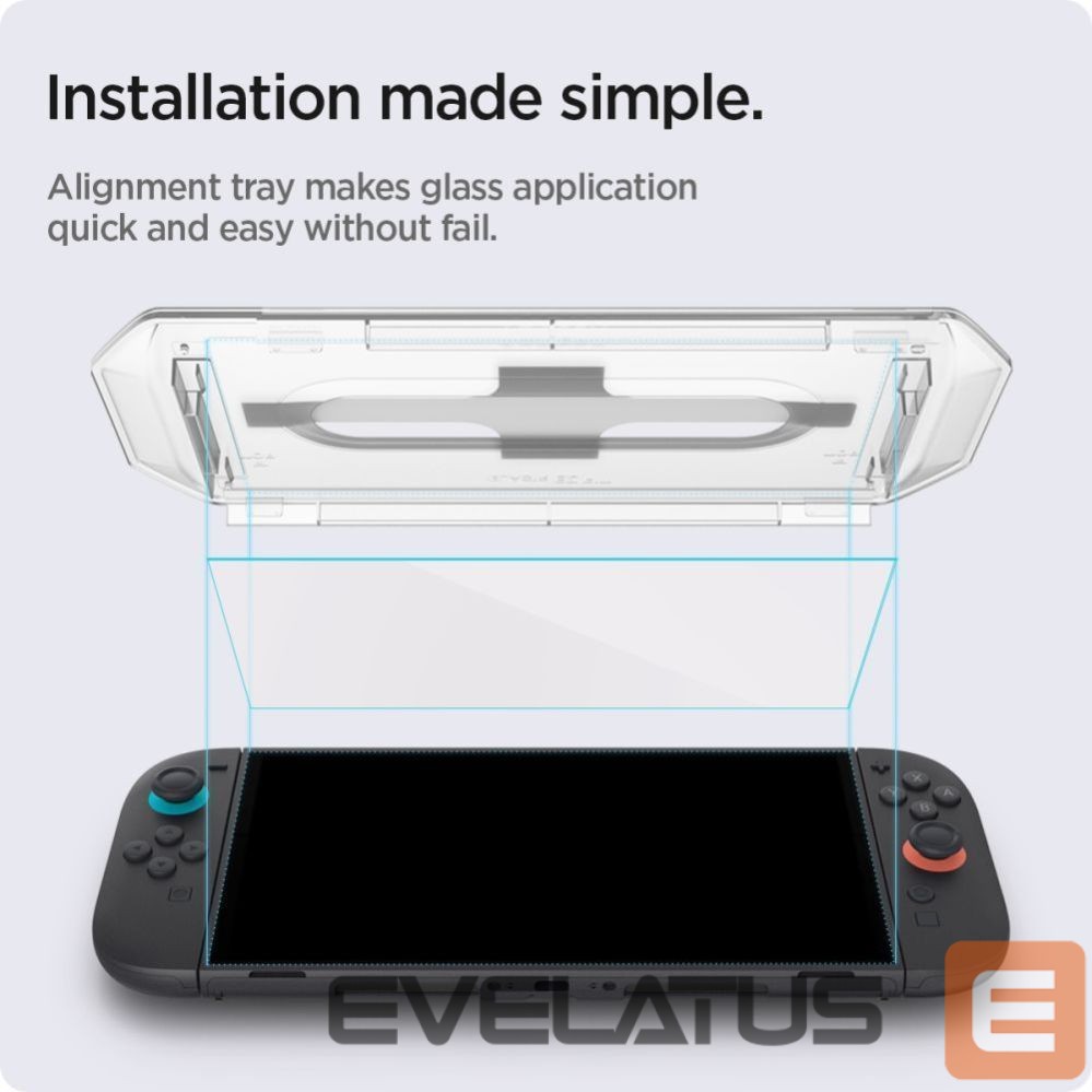Другие товары Spigen Spigen Glas.Tr ”EZ FIT” Tempered Glass 2-pack for Nintendo Switch 2 - Transparent