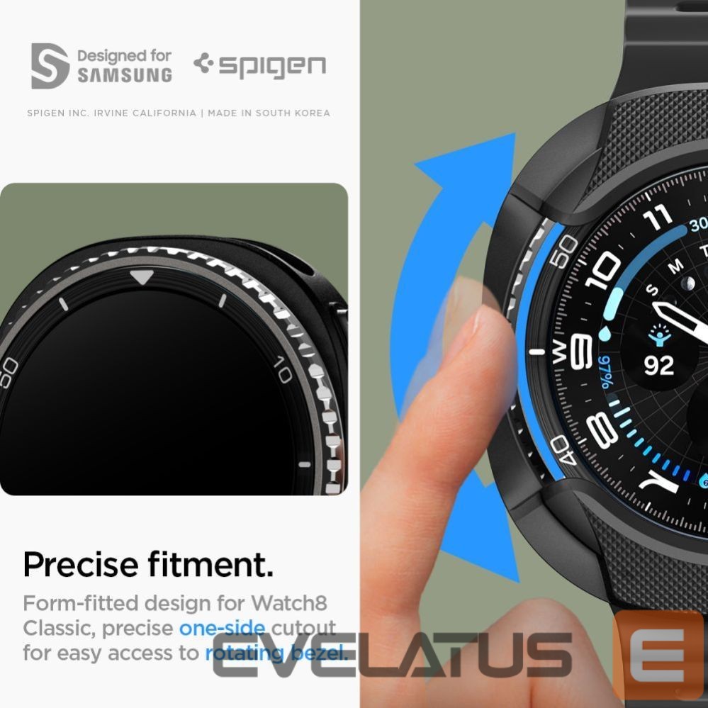 Другие товары Spigen Spigen Liquid Air Case for Samsung Galaxy Watch 8 Classic 46mm - Black