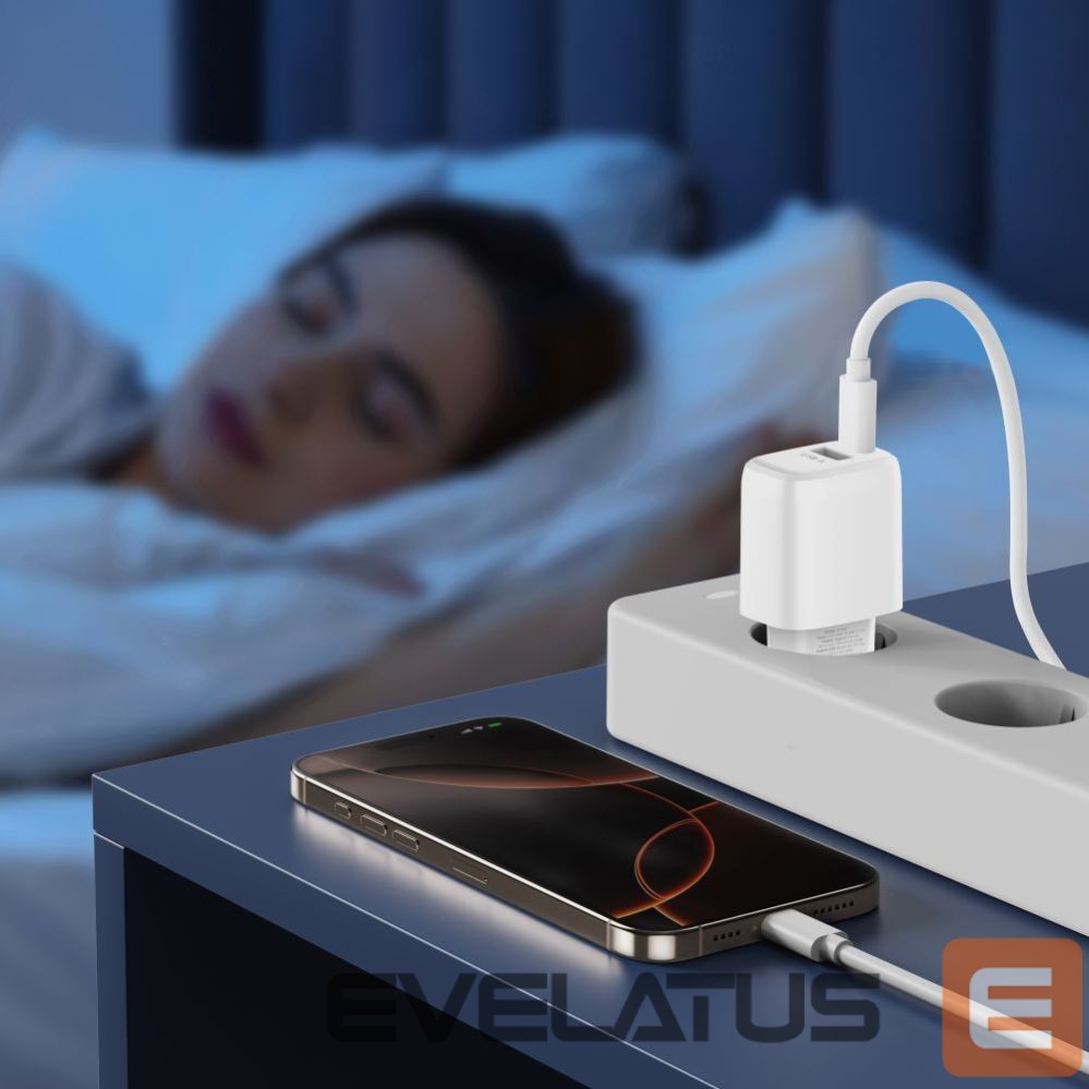 Другие товары Tech-Protect Tech-Protect NCA30 PD 30W QC3.0 USB-A / USB-C Wall Charger + USB-C / USB-C Cable 100cm - White