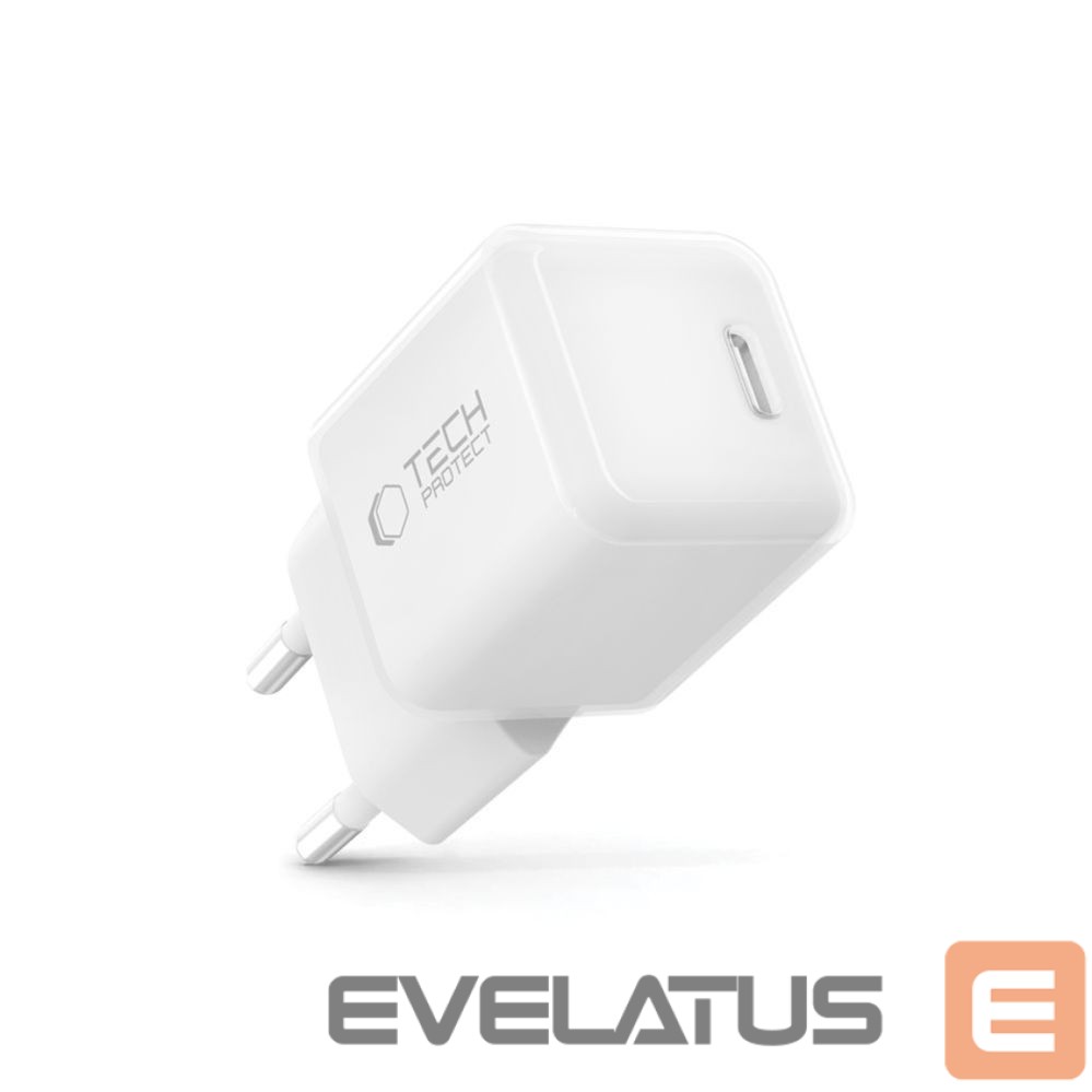 Другие товары Tech-Protect Tech-Protect NCM25 USB-C PD 25W Wall Charger - White