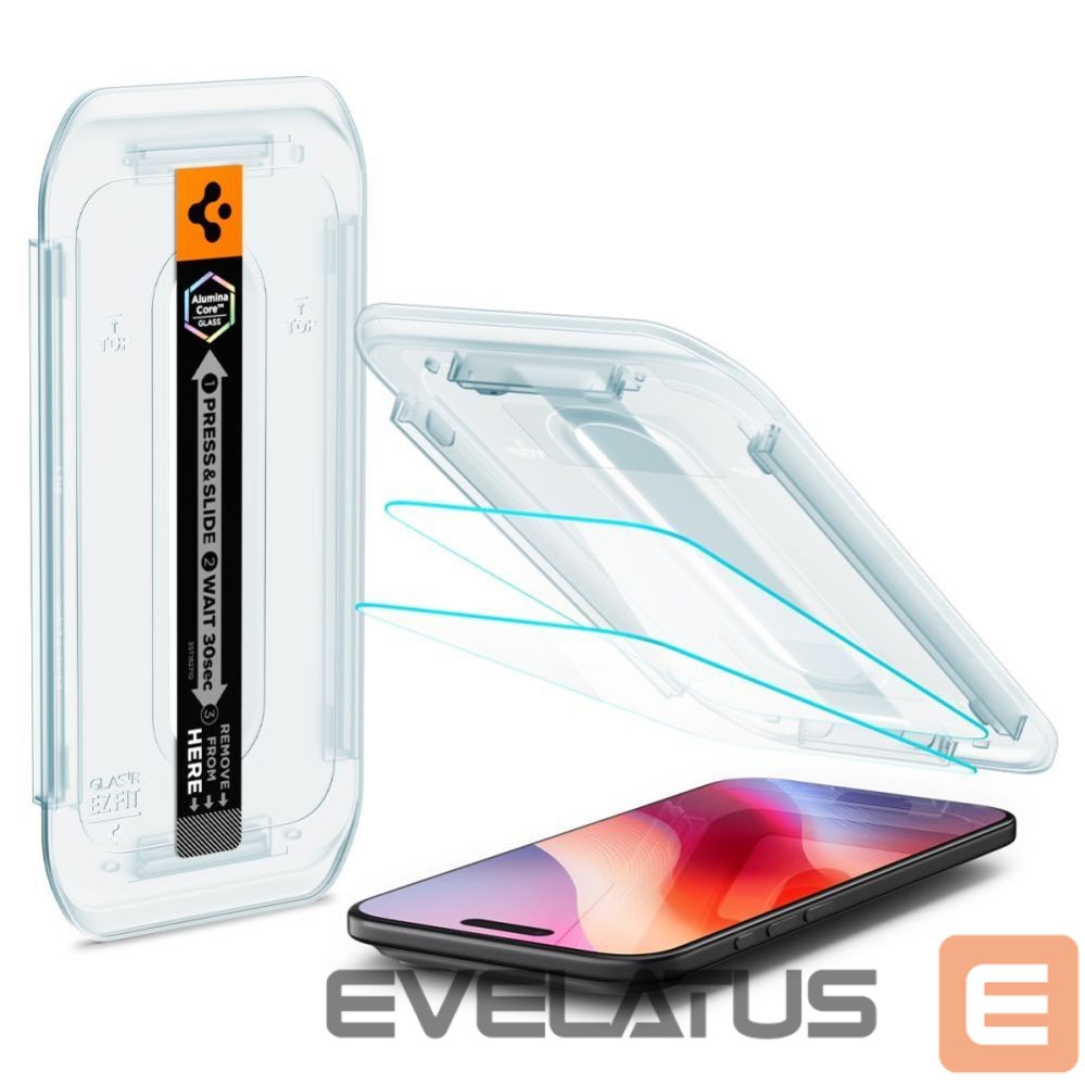 Другие товары Spigen Spigen Glas.TR EZ Fit 2-pack tempered glass for iPhone 17 Air - transparent