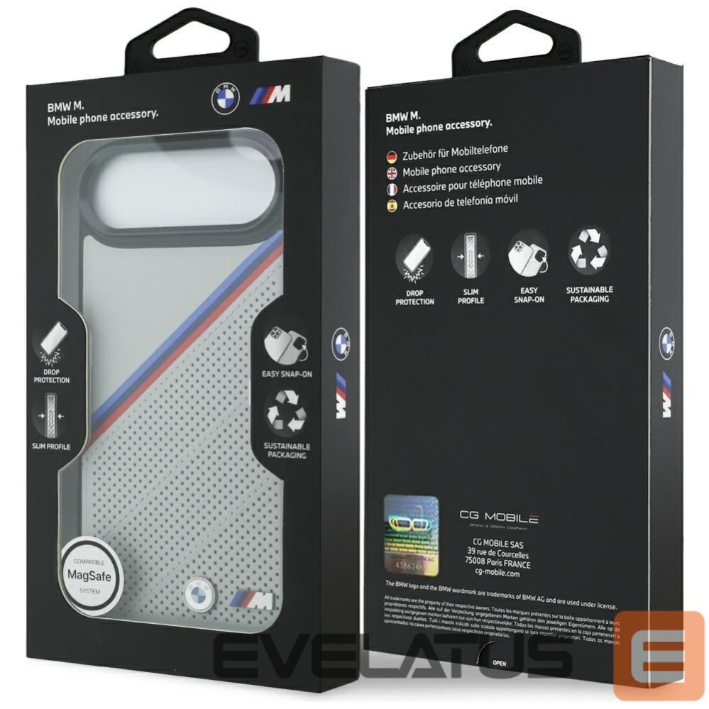 Другие товары BMW BMW M Tricolor Metal Logo MagSafe Case for iPhone 17 Air - Gray