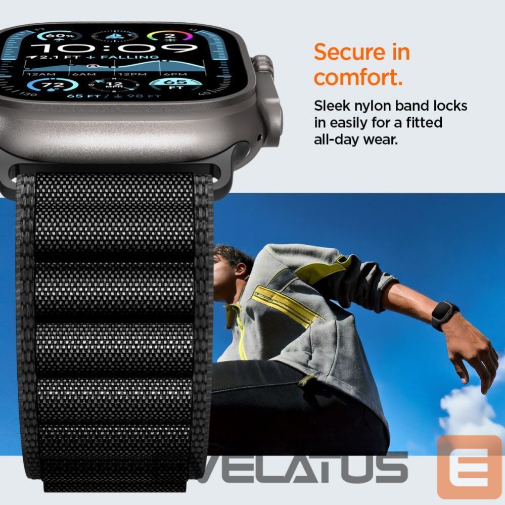 Другие товары Spigen Strap Spigen WBF1 Strap for Apple Watch 44 / 45 / 46 / 49 mm - Black