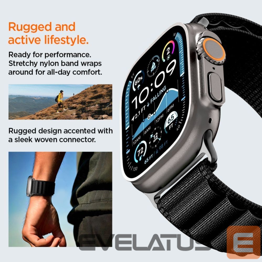 Другие товары Spigen Strap Spigen WBF1 Strap for Apple Watch 44 / 45 / 46 / 49 mm - Black