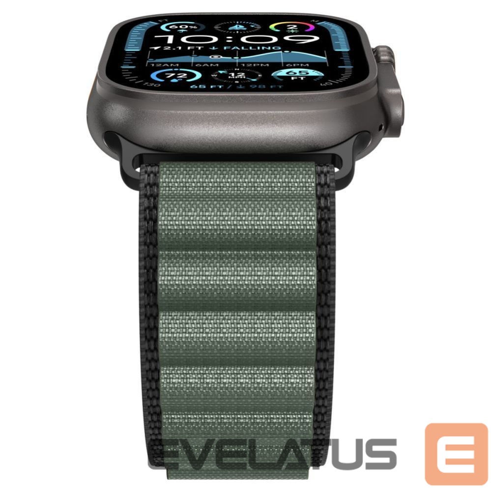 Другие товары Spigen Strap Spigen WBF1 Strap for Apple Watch 44 / 45 / 46 / 49 mm - Black and Green