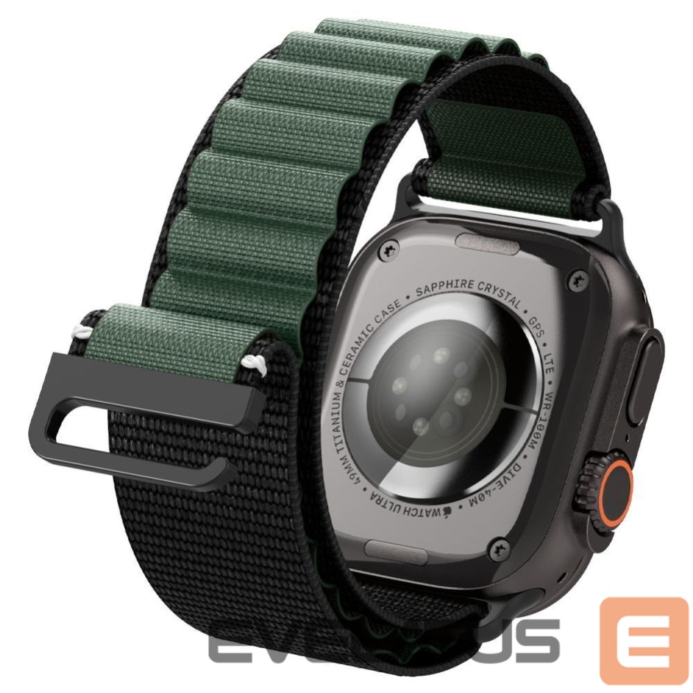 Другие товары Spigen Strap Spigen WBF1 Strap for Apple Watch 44 / 45 / 46 / 49 mm - Black and Green