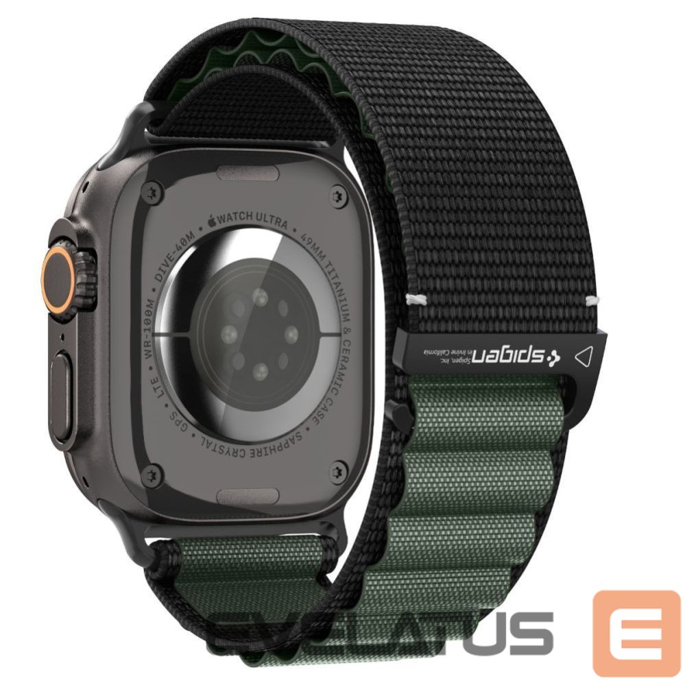 Другие товары Spigen Strap Spigen WBF1 Strap for Apple Watch 44 / 45 / 46 / 49 mm - Black and Green
