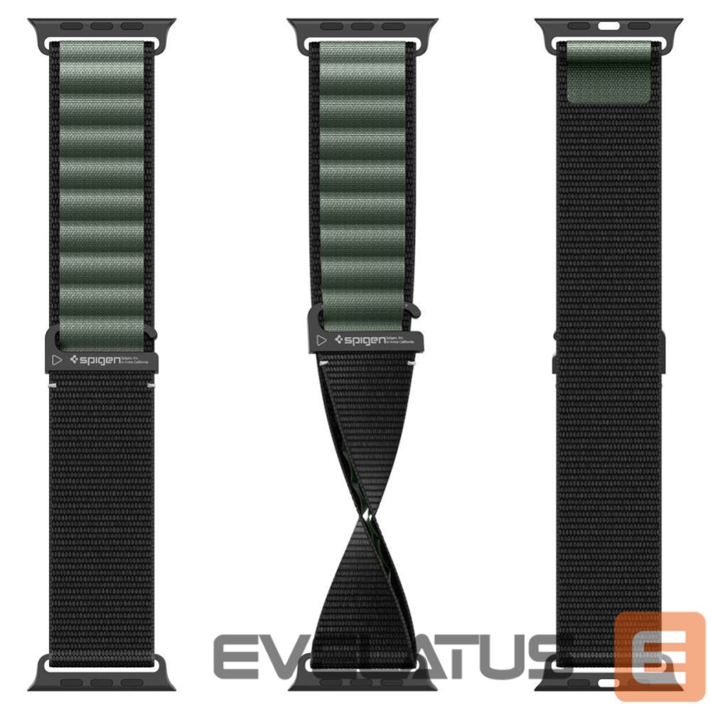 Другие товары Spigen Strap Spigen WBF1 Strap for Apple Watch 44 / 45 / 46 / 49 mm - Black and Green
