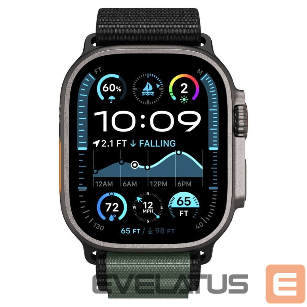 Другие товары Spigen Strap Spigen WBF1 Strap for Apple Watch 44 / 45 / 46 / 49 mm - Black and Green