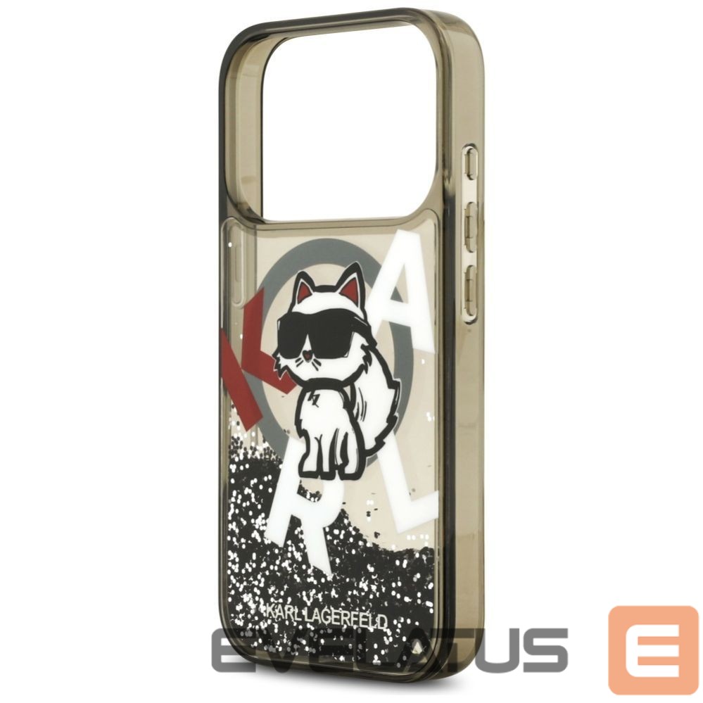 Другие товары Karl Lagerfeld Karl Lagerfeld Liquid Glitter Choupette Logo MagSafe Case for iPhone 17 Pro - Black