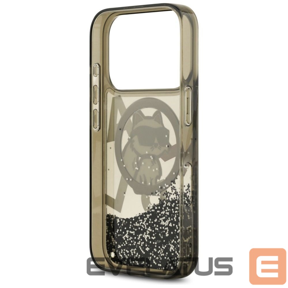 Другие товары Karl Lagerfeld Karl Lagerfeld Liquid Glitter Choupette Logo MagSafe Case for iPhone 17 Pro - Black