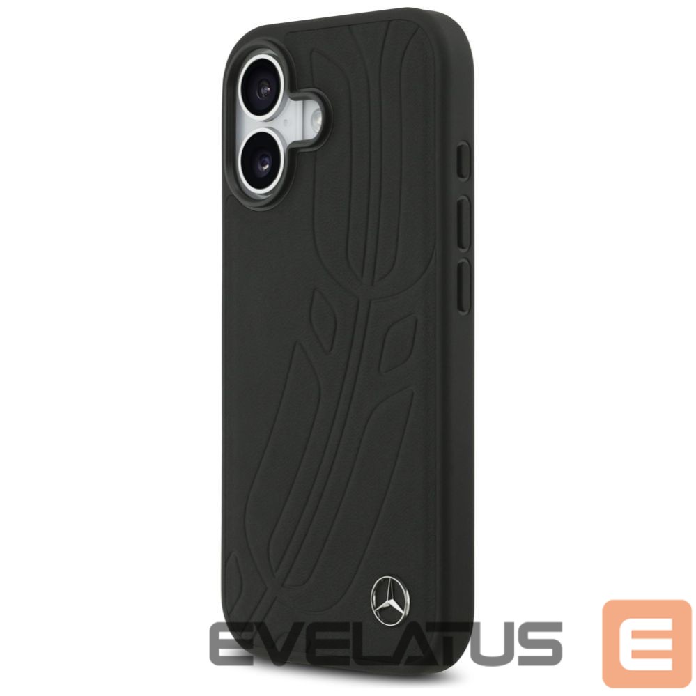 Другие товары Mercedes-Benz Mercedes Leather Large Laurel Leave MagSafe Case for iPhone 17 - Black