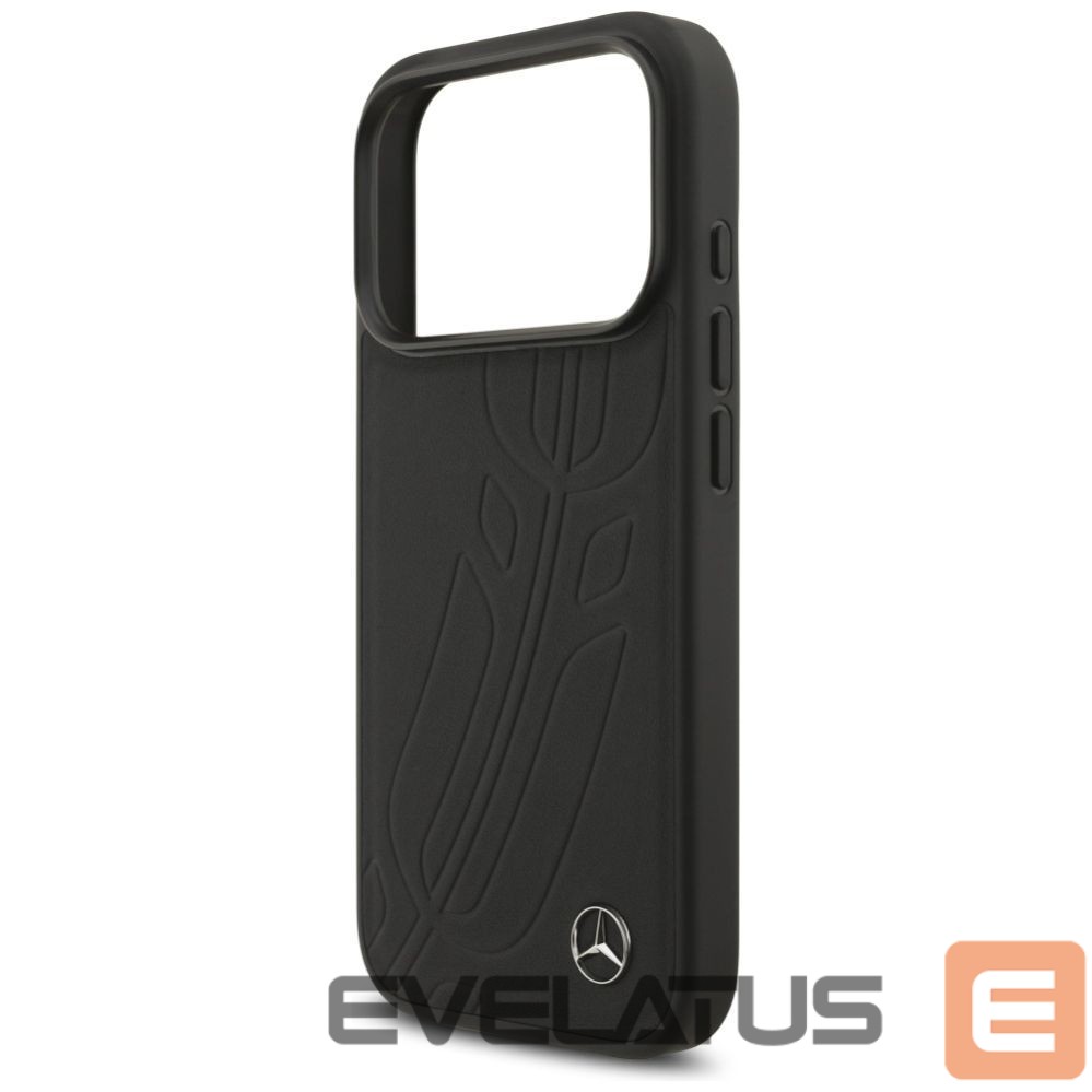 Другие товары Mercedes-Benz Mercedes Leather Large Laurel Leave MagSafe Case for iPhone 17 Pro - Black