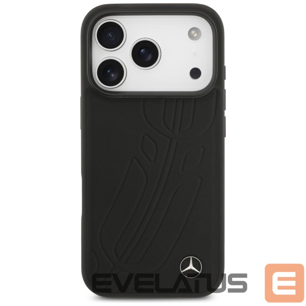 Другие товары Mercedes-Benz Mercedes Leather Large Laurel Leave MagSafe Case for iPhone 17 Pro - Black
