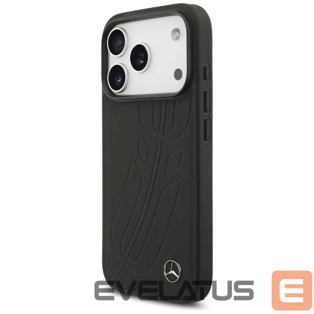 Другие товары Mercedes-Benz Mercedes Leather Large Laurel Leave MagSafe Case for iPhone 17 Pro - Black