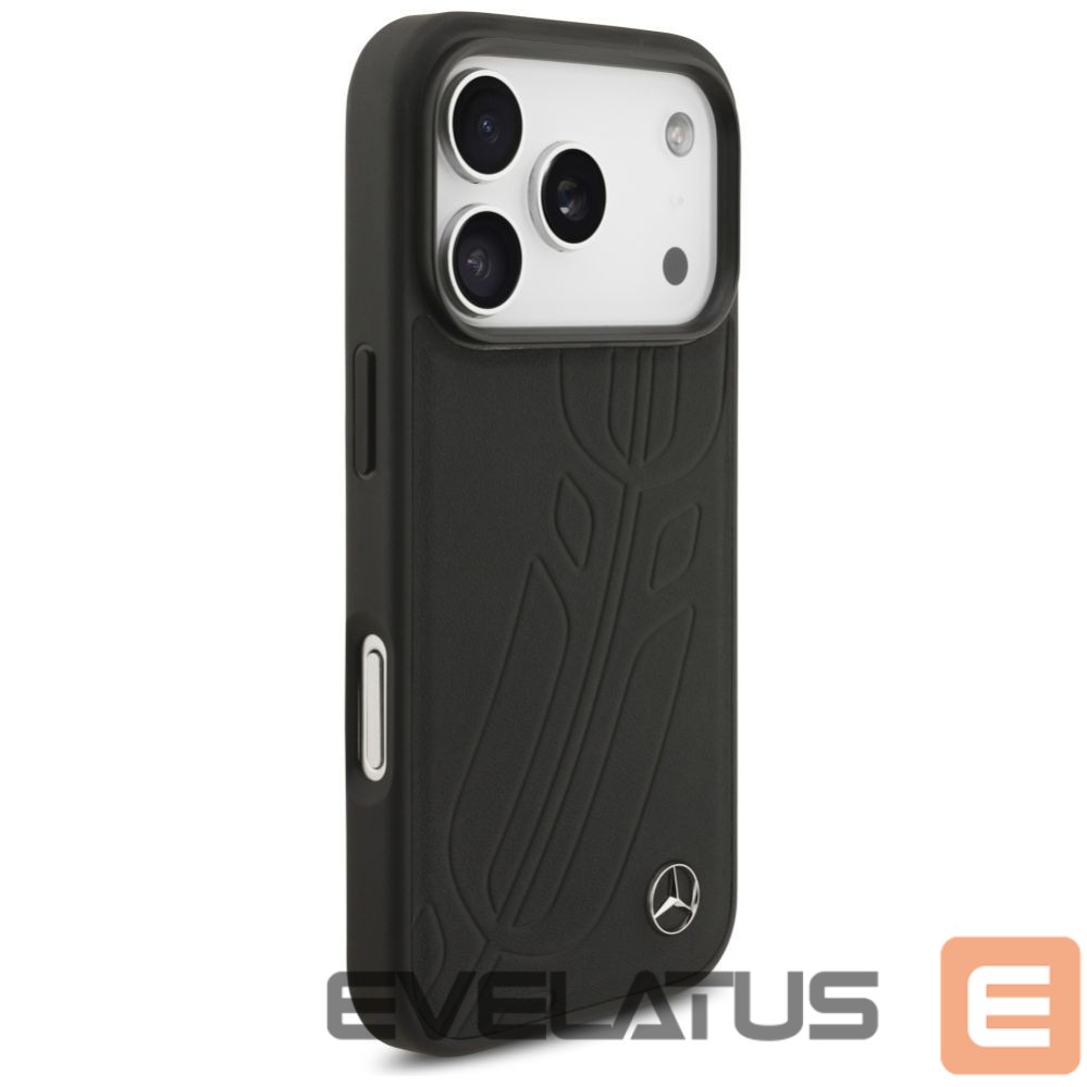 Другие товары Mercedes-Benz Mercedes Leather Large Laurel Leave MagSafe Case for iPhone 17 Pro - Black