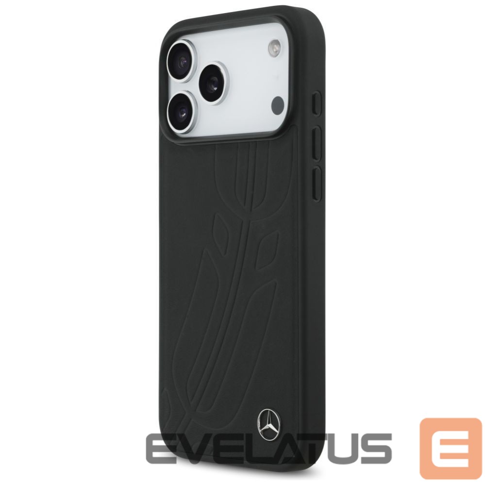 Другие товары Mercedes-Benz Mercedes Leather Large Laurel Leave MagSafe Case for iPhone 17 Pro Max - Black