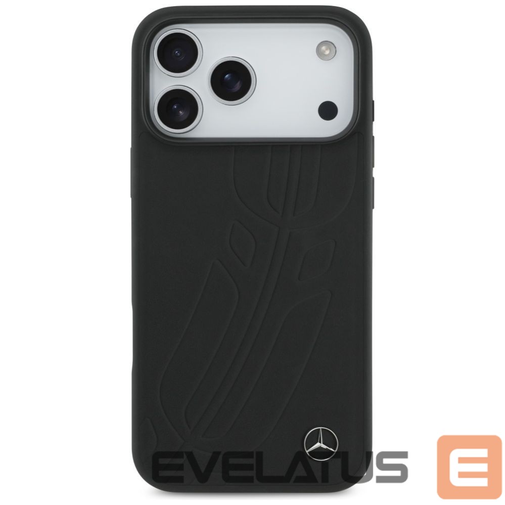 Другие товары Mercedes-Benz Mercedes Leather Large Laurel Leave MagSafe Case for iPhone 17 Pro Max - Black