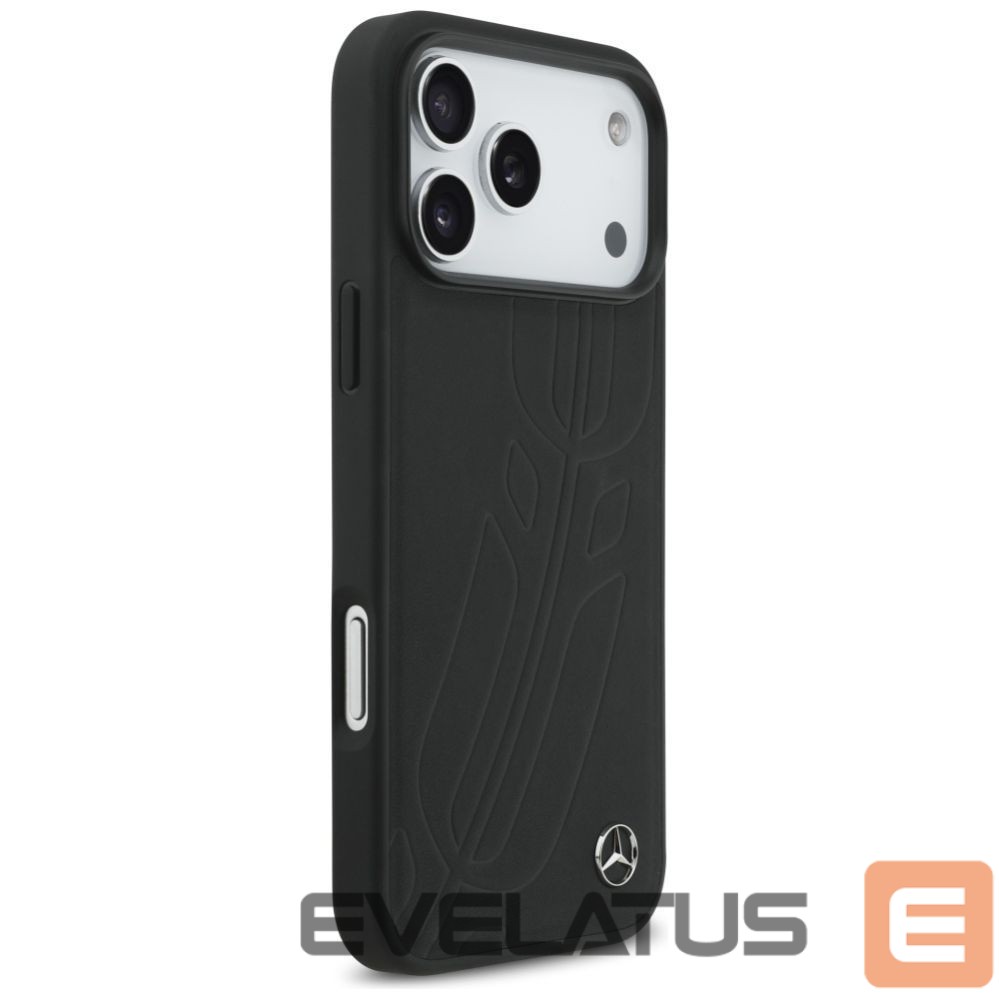 Другие товары Mercedes-Benz Mercedes Leather Large Laurel Leave MagSafe Case for iPhone 17 Pro Max - Black