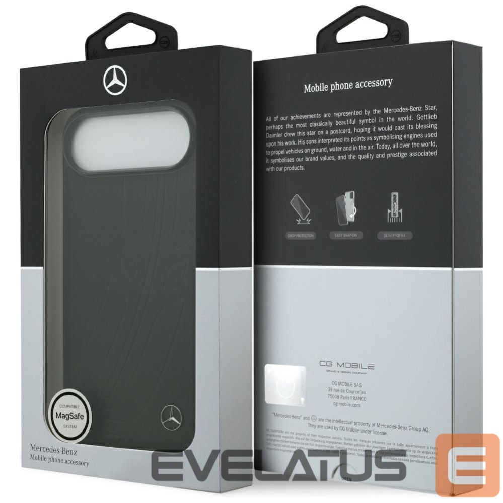 Другие товары Mercedes-Benz Mercedes Leather Large Laurel Leave MagSafe case for iPhone Air - black