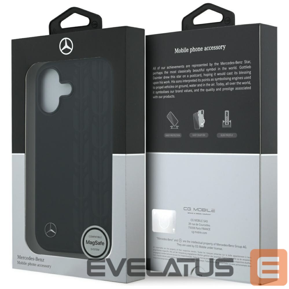 Другие товары Mercedes-Benz Mercedes Leather Laurel Leaves MagSafe Case for iPhone 17 - Black
