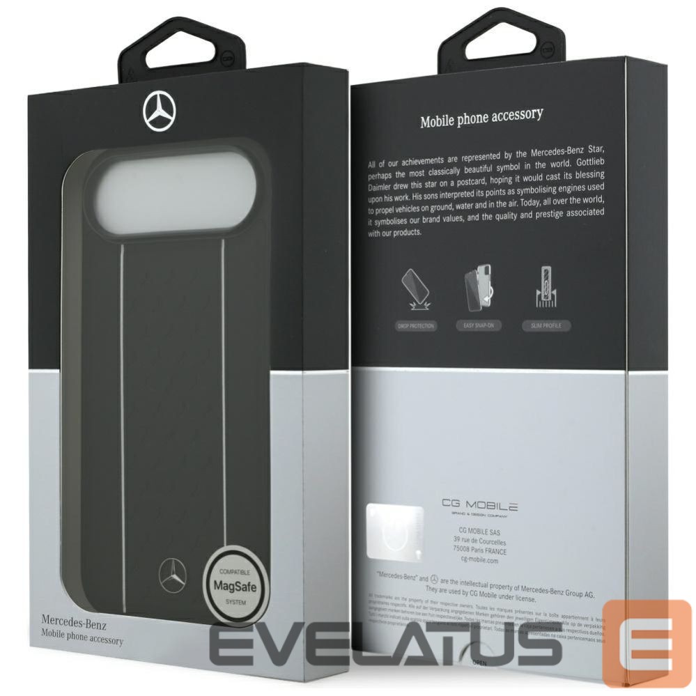 Другие товары Mercedes-Benz Mercedes Leather Star Pattern Stripes MagSafe case for iPhone Air - black
