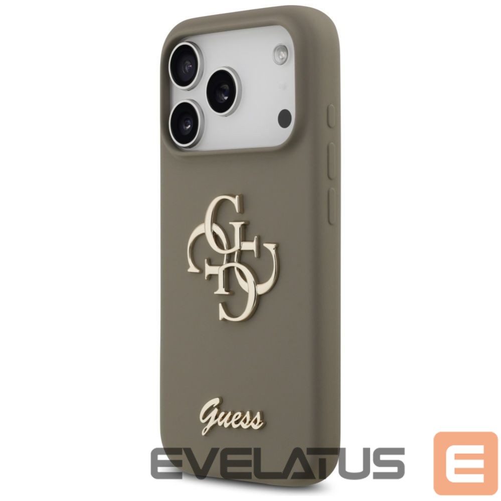 Другие товары Guess Guess Silicone Big 4G Script Case for iPhone 17 Pro - Brown