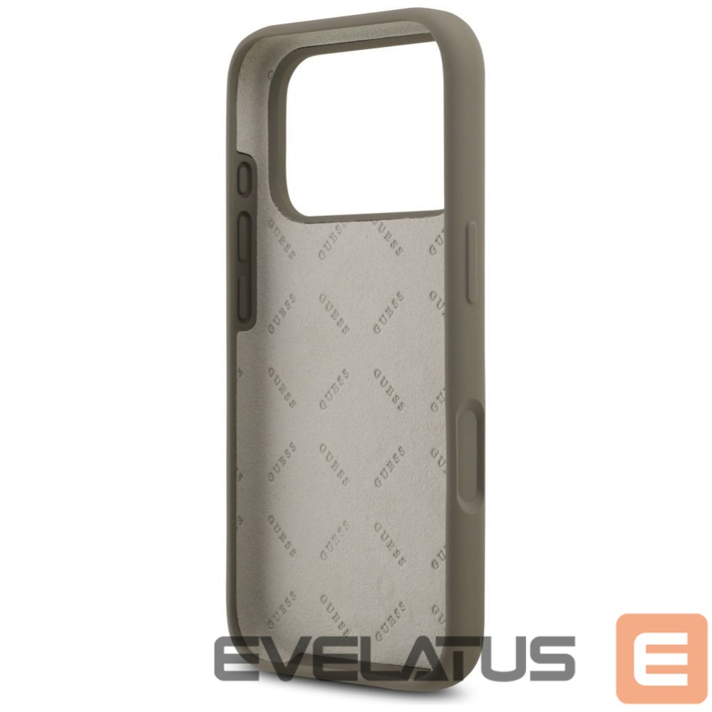 Другие товары Guess Guess Silicone Big 4G Script Case for iPhone 17 Pro - Brown