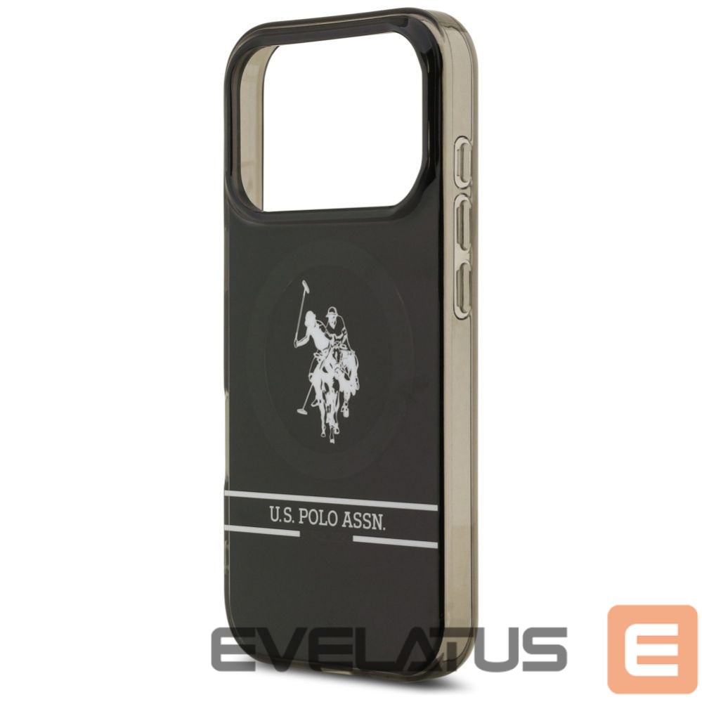 Другие товары U.S. Polo PU US Polo DH and Bottom Stripe Logo MagSafe Case for iPhone 17 Pro - Black