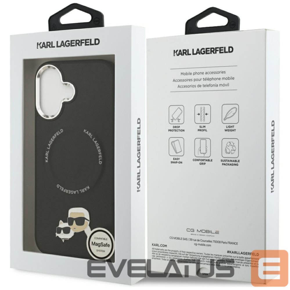 Другие товары Karl Lagerfeld Karl Lagerfeld Karl & Choupette Pins MagSafe Case for iPhone 17 - Black