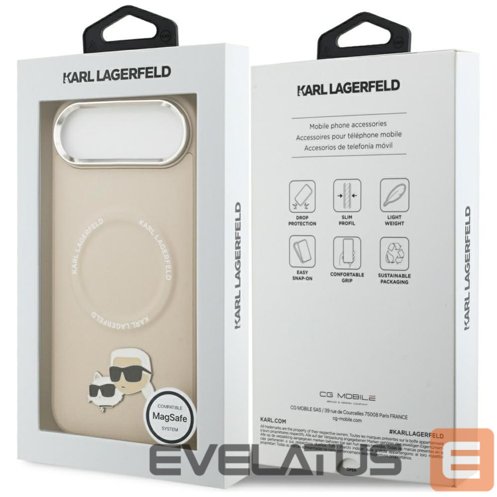 Другие товары Karl Lagerfeld Karl Lagerfeld Karl & Choupette Pins MagSafe Case for iPhone Air - Beige