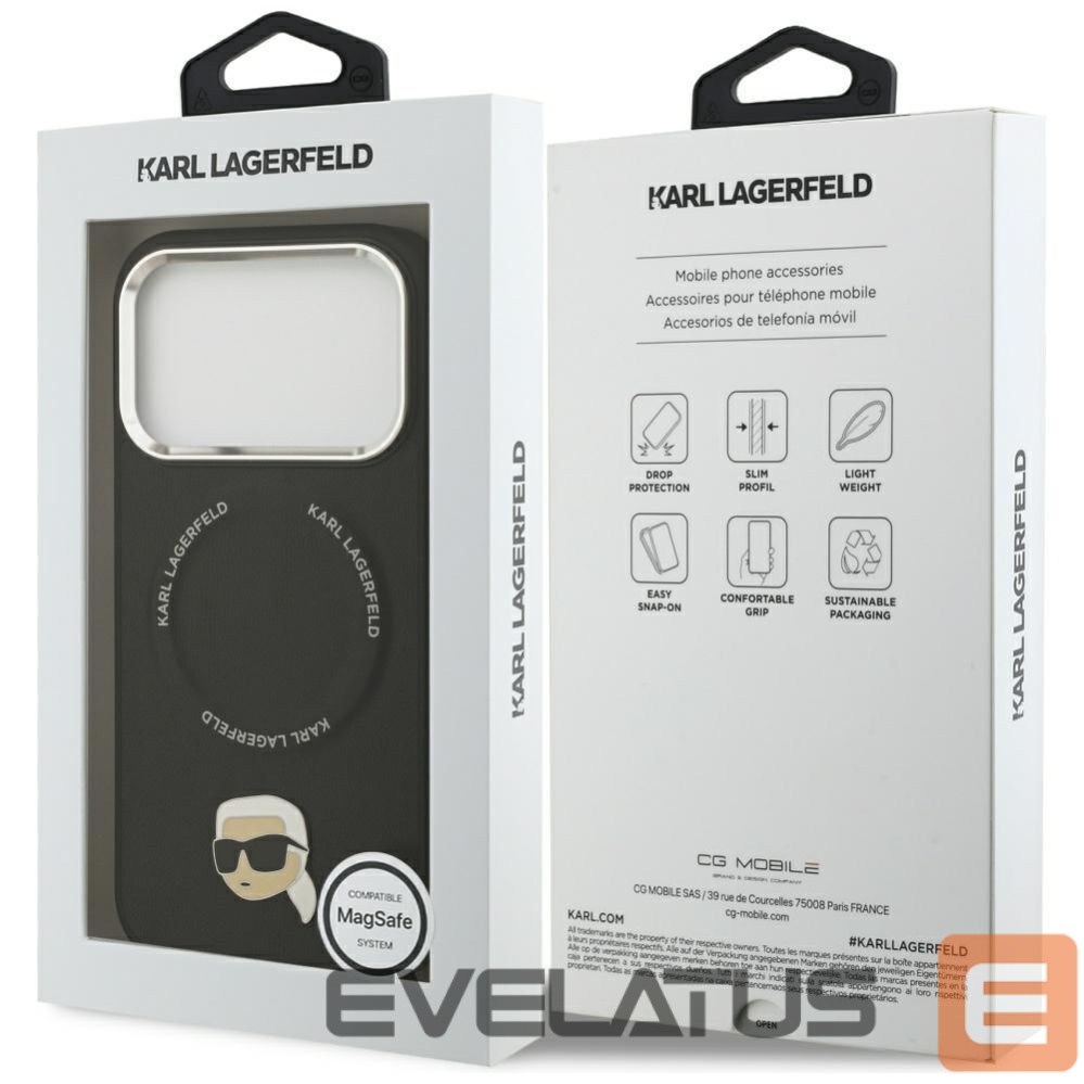 Другие товары Karl Lagerfeld Karl Lagerfeld Karl Pin MagSafe Case for iPhone 17 Pro - Black