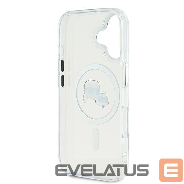 Другие товары Karl Lagerfeld Karl Lagerfeld IML Metal Karl&Choupette Head MagSafe Case for iPhone 16 Plus - White