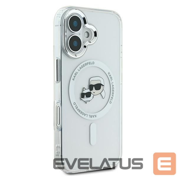 Другие товары Karl Lagerfeld Karl Lagerfeld IML Metal Karl&Choupette Head MagSafe Case for iPhone 16 Plus - White