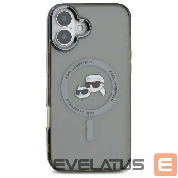 Другие товары Karl Lagerfeld Karl Lagerfeld IML Metal Karl&Choupette Head MagSafe Case for iPhone 16 Plus - Black
