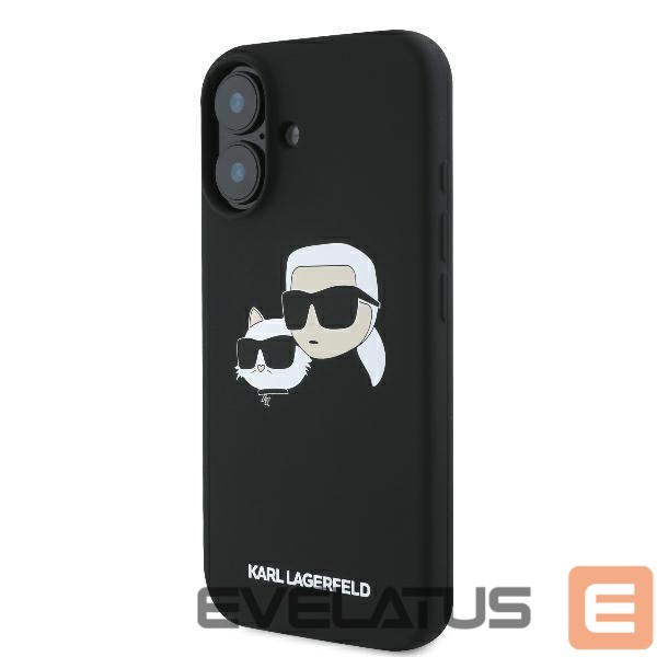 Другие товары Karl Lagerfeld Karl Lagerfeld Silicone Nauble Heads Print MagSafe Case for iPhone 16 - Black