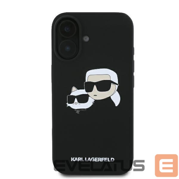 Другие товары Karl Lagerfeld Karl Lagerfeld Silicone Nauble Heads Print MagSafe Case for iPhone 16 - Black