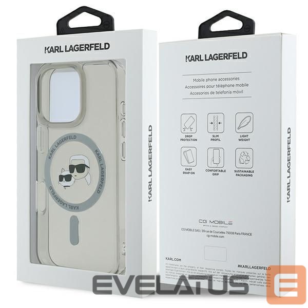 Другие товары Karl Lagerfeld Karl Lagerfeld IML Metal Karl&Choupette Head MagSafe Case for iPhone 16 Pro Max - Black