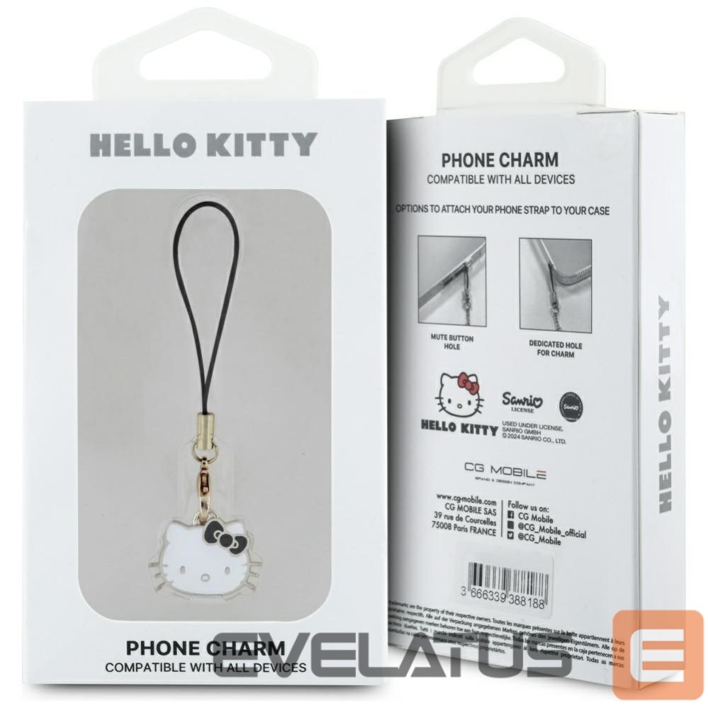 Другие товары Hello Kitty Hello Kitty Charm Kitty Head Pendant - Black