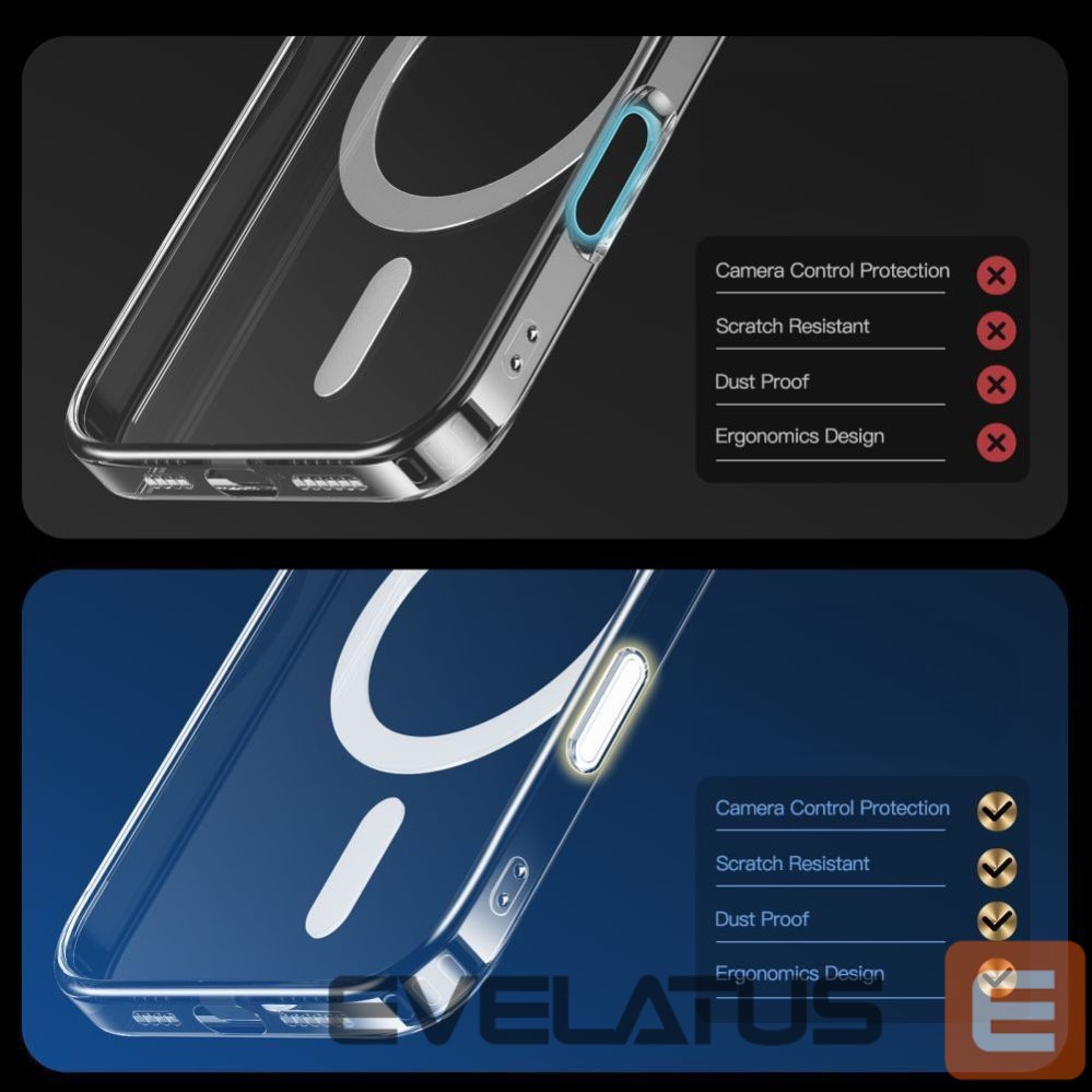 Другие товары Tech-Protect Tech-Protect Flexair Hybrid CC Magsafe iPhone 16 Pro Case - Clear