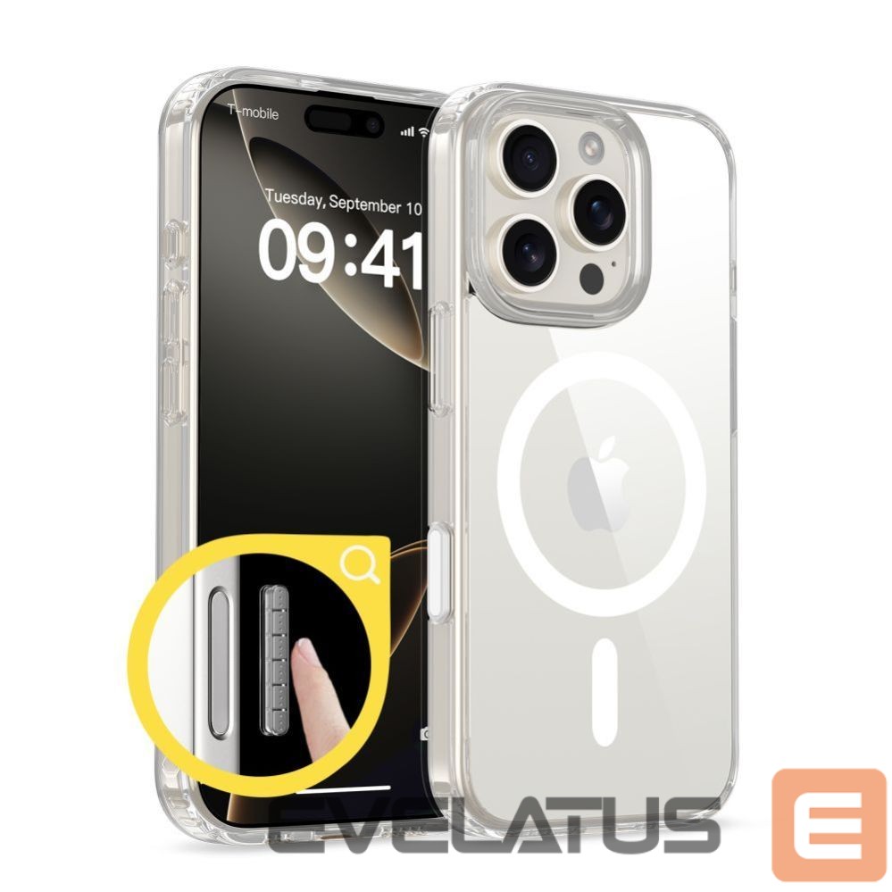 Другие товары Tech-Protect Tech-Protect Flexair Hybrid CC Magsafe iPhone 16 Pro Case - Clear