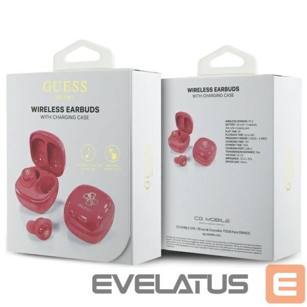 Другие товары Guess Guess Bluetooth headphones GUTWSJ144ESF TWS + docking station fuchsia/fuschia Iridescent 4G Printed Logo